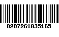 Código de Barras 0207261035165