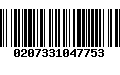Código de Barras 0207331047753
