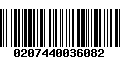 Código de Barras 0207440036082