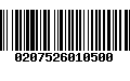 Código de Barras 0207526010500