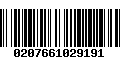 Código de Barras 0207661029191