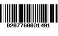 Código de Barras 0207760031491