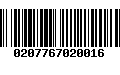 Código de Barras 0207767020016