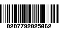 Código de Barras 0207792025062