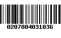 Código de Barras 0207804031036