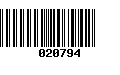 Código de Barras 020794