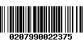 Código de Barras 0207990022375