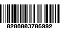 Código de Barras 0208003706992