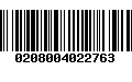 Código de Barras 0208004022763