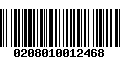 Código de Barras 0208010012468