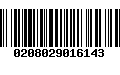 Código de Barras 0208029016143