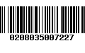 Código de Barras 0208035007227