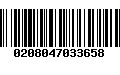 Código de Barras 0208047033658