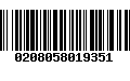 Código de Barras 0208058019351