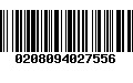 Código de Barras 0208094027556