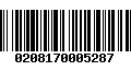 Código de Barras 0208170005287