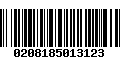 Código de Barras 0208185013123