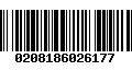 Código de Barras 0208186026177