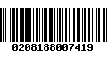 Código de Barras 0208188007419