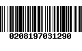 Código de Barras 0208197031290