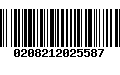 Código de Barras 0208212025587