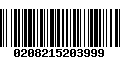 Código de Barras 0208215203999