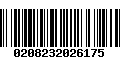 Código de Barras 0208232026175