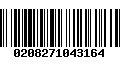 Código de Barras 0208271043164