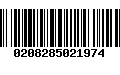 Código de Barras 0208285021974