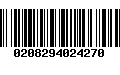 Código de Barras 0208294024270