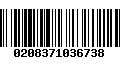 Código de Barras 0208371036738
