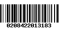 Código de Barras 0208422013183