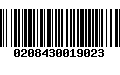 Código de Barras 0208430019023