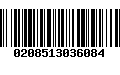 Código de Barras 0208513036084