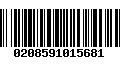 Código de Barras 0208591015681