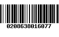 Código de Barras 0208638016077