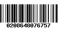 Código de Barras 0208648076757