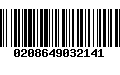 Código de Barras 0208649032141