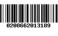 Código de Barras 0208662013189