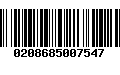 Código de Barras 0208685007547