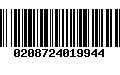 Código de Barras 0208724019944