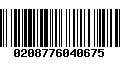 Código de Barras 0208776040675