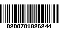 Código de Barras 0208781026244