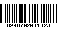 Código de Barras 0208792011123