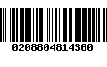 Código de Barras 0208804814360