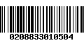 Código de Barras 0208833010504