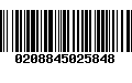 Código de Barras 0208845025848