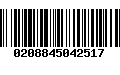 Código de Barras 0208845042517