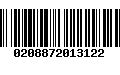 Código de Barras 0208872013122