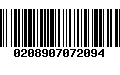 Código de Barras 0208907072094